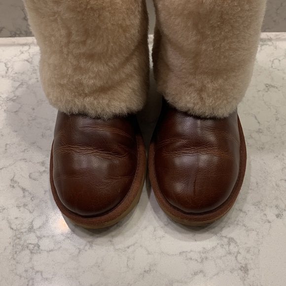 UGG Australia Maylan Chesnut Brown Sheepskin Leather Boots Womens size 5 - Picture 6 of 8